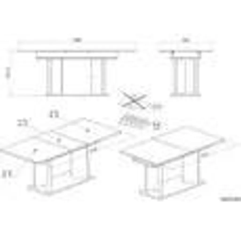 Grande table de repas Oskar extensible pour 8 personnes chêne noir - 8