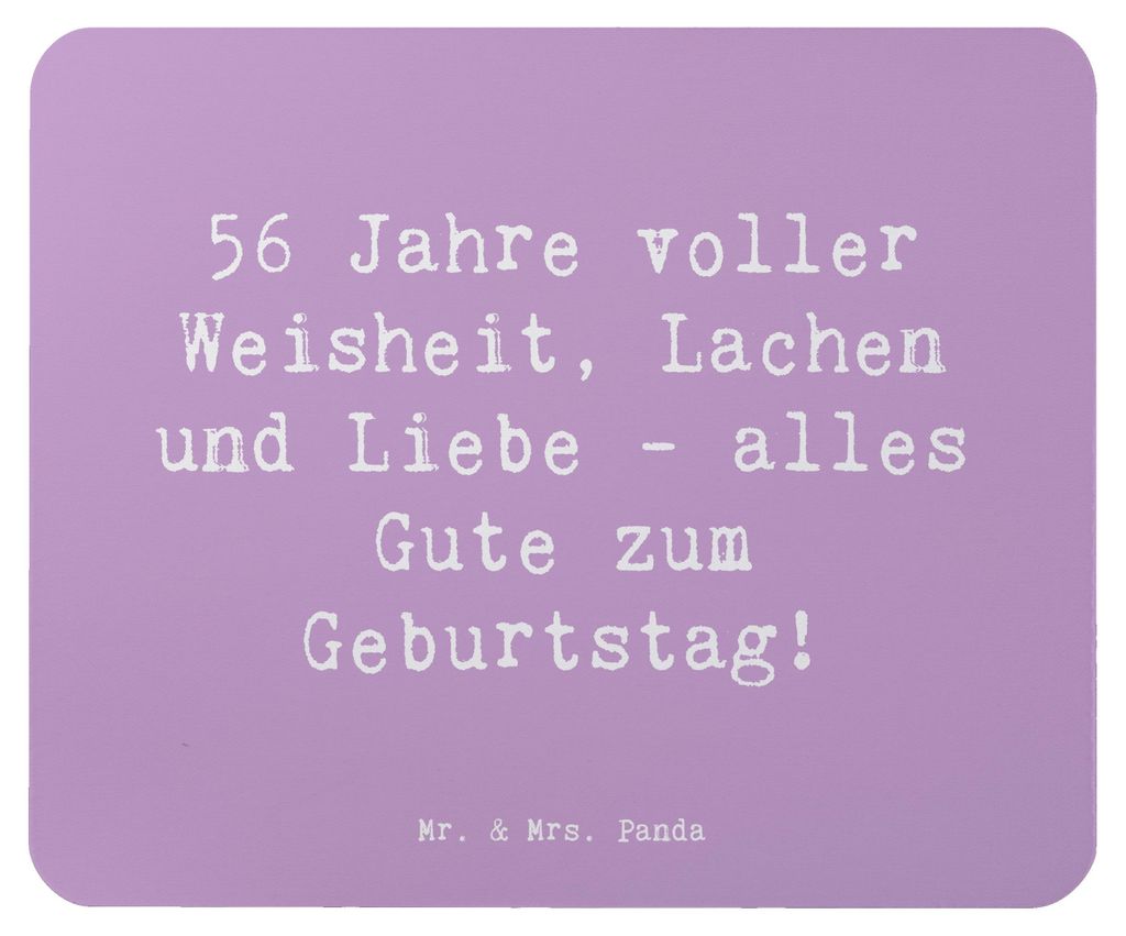Mr. & Mrs. Panda Mauspad Spruch 56. Geburtstag - Lavendeltraum - Geschenk, mousematte, Mousepad, Happy Birthday, pc, persönliche Geschenke, Jubila...