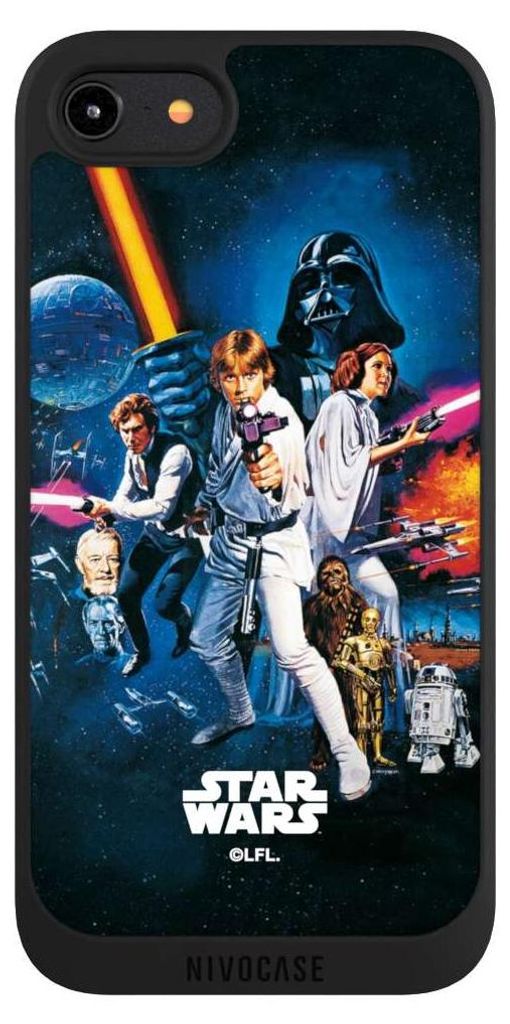 NIVOCASE Handyhülle für Apple iPhone 8 Hülle NIVOpure Case Schwarz Episode IV Fanartikel Star Wars