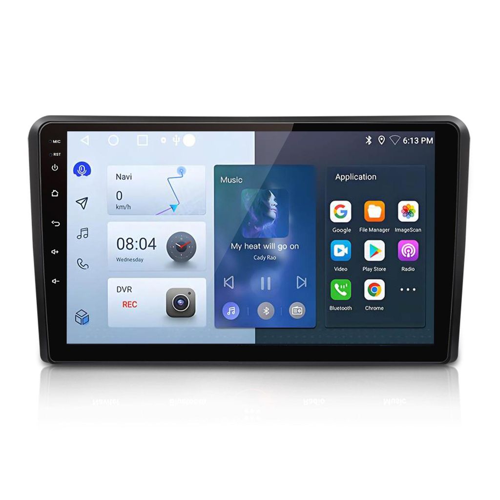 Einbau-Navigationsgeräte 9"Android13 1+32G autoadio Für Audi A3 8P 8V S3 RS3 2003-2013 GPS DAB NAVI WIFI SWC BT 2din