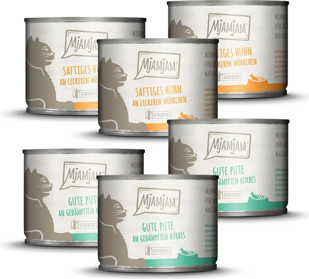 MjAMjAM Monopaket I Cibo Gatto 6x200g - Senza Cereali e Monoproteico