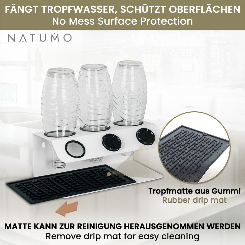 NATUMO® Flaschenhalter für SodaStream, 3er Flaschenständer Produktbild 5