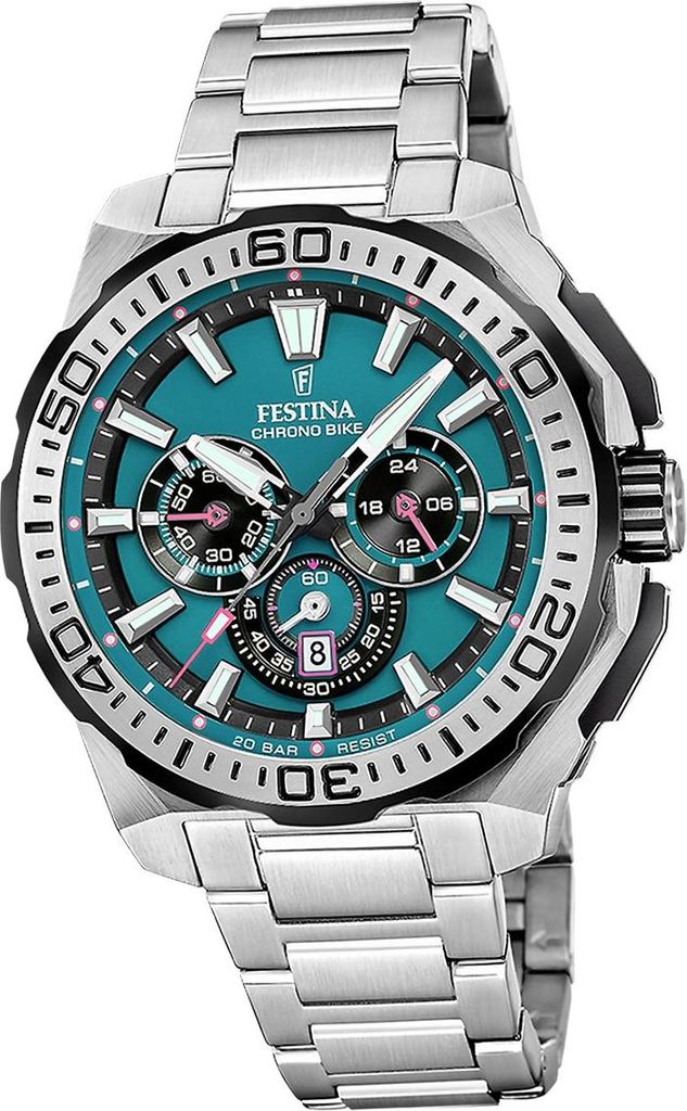 Festina Herrenuhr Chrono Bike Armbanduhr Edelstahl silber D2UF20724/6