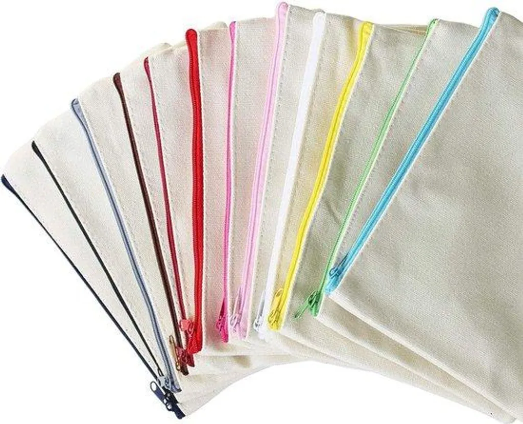 Trousse scolaire et cosmétique de voyage en toile, 12 espaces de tri