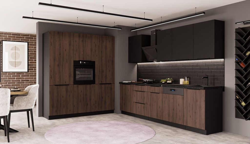 Küche MONZA + SIENA 280 + 180 cm Küchenzeile Küchenblock Produktbild 