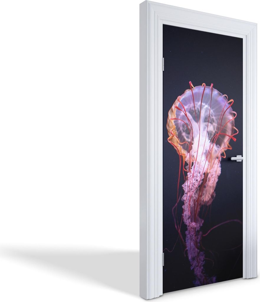 Türaufkleber Innentüren Selbstklebende Kreativ Wandsticker - Quallen im Dunkeln - 85 x 205 cm