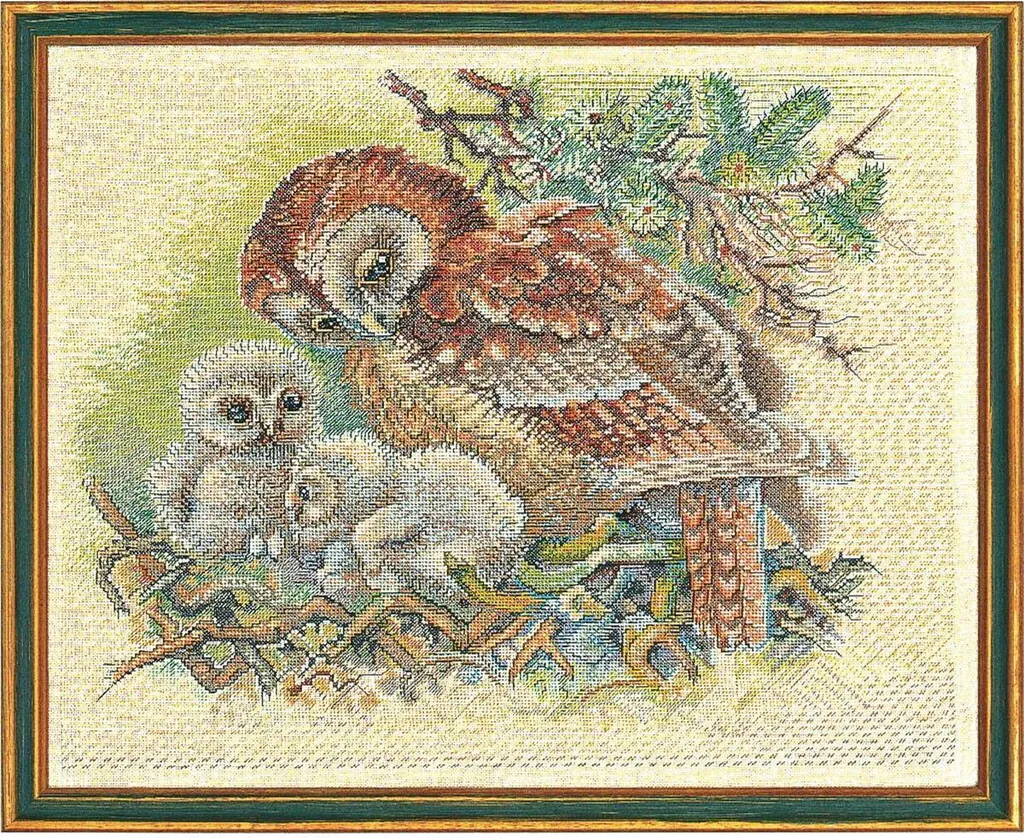 Eva Rosenstand Kit Point de Croix Hibou avec Garçon 40x50cm - 14-228
