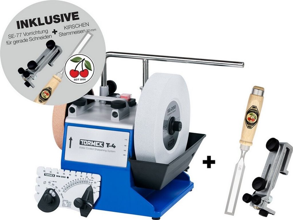 Tormek Nassschleifmaschine T4 + SE-77 + Kirschen Stemmeisen 20mm Aktion 421355/2