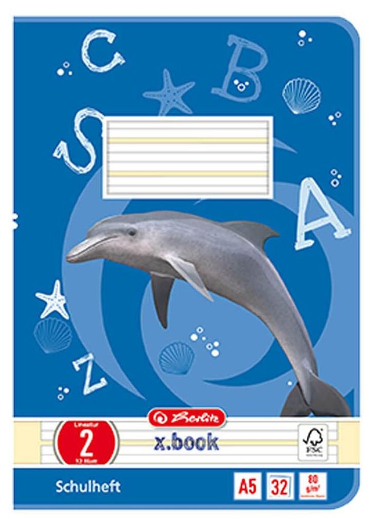 Herlitz Schulheft x.book DIN A5 Lineatur 2 / liniert 32 Produktbild 