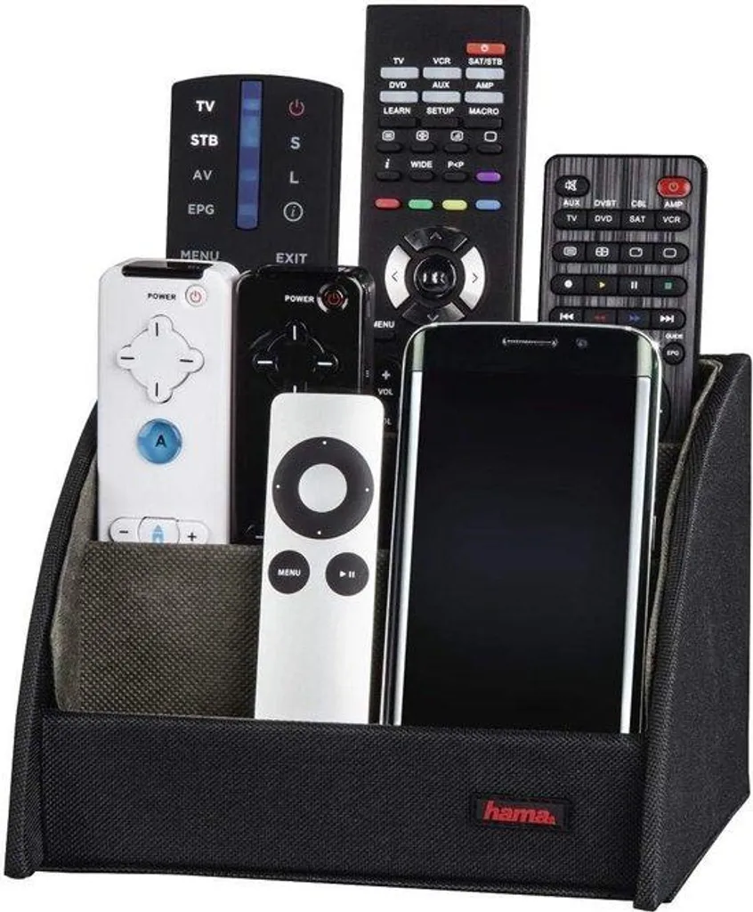 Boîte Rangement Noir 9 Compartiments - Porte-télécommandes Téléphone Lunettes