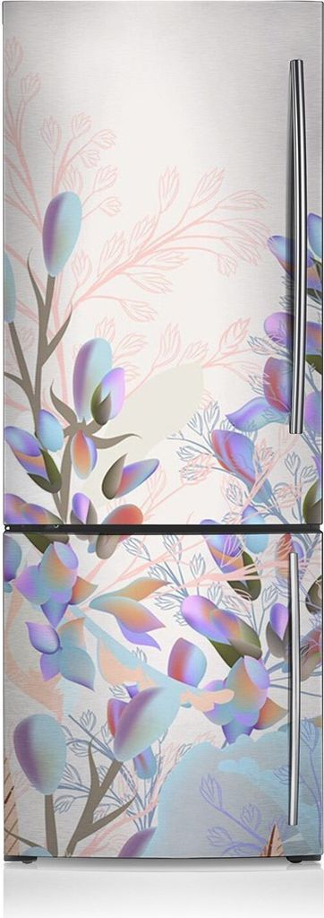 Aufkleber Kühlschrankmagnete Dekoration Kühlschrankfolie 60x180 cm - Pastellblätter