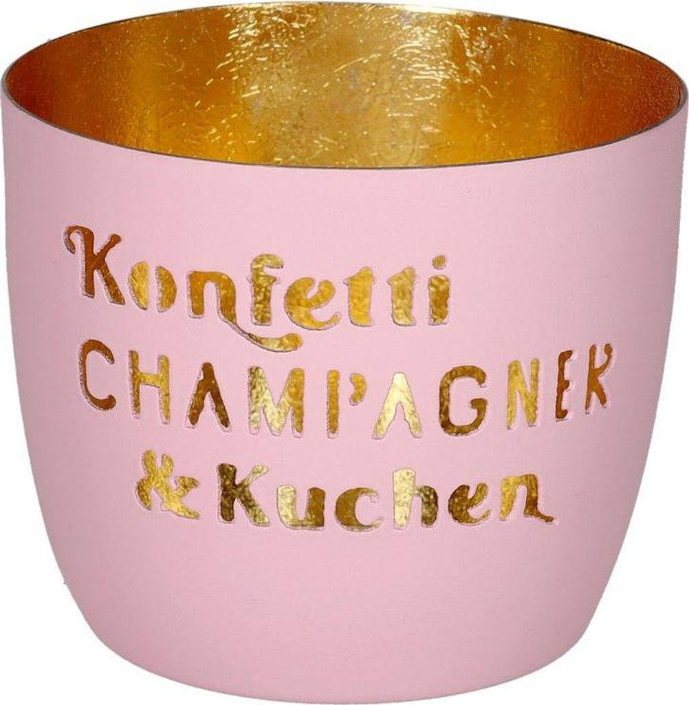 Gift Company Windlicht Madras Konfetti, Champagner und Produktbild 