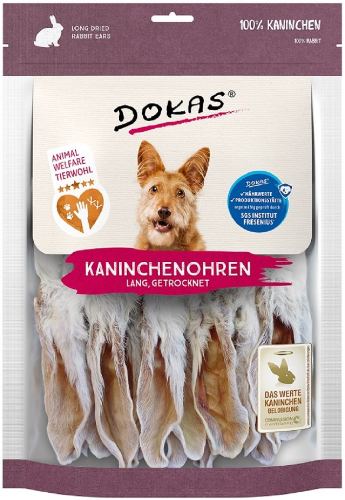 DOKAS Kaninchen-Innereien 7er Pack – Natürliche Snacks Für Hunde, BARF Geeignet