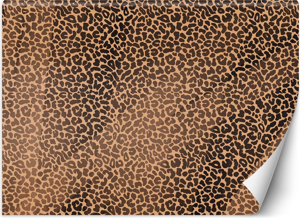 Vlies fototapete Panther-Leopardenfell-Muster Flecken 254x184 cm Feeby Beige inkl. Kleber einfache Montage