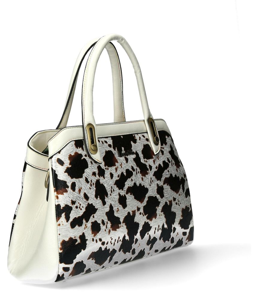 Laura Vita Damen Henkeltasche mit Kuhflecken-Muster Aramis Produktbild 
