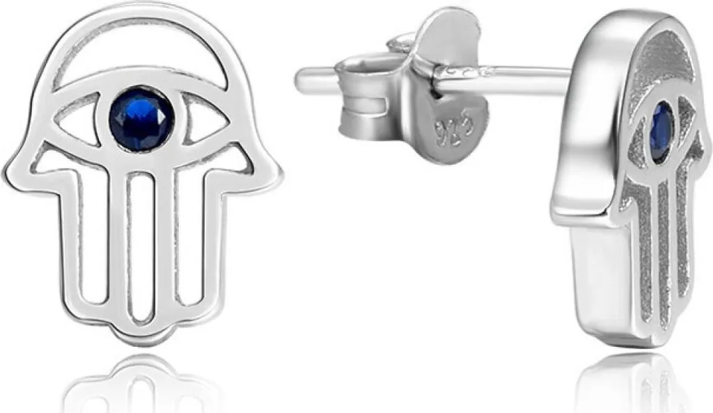 Boucles Main de Fatima Argent - Bijou hypoallergénique sans nickel