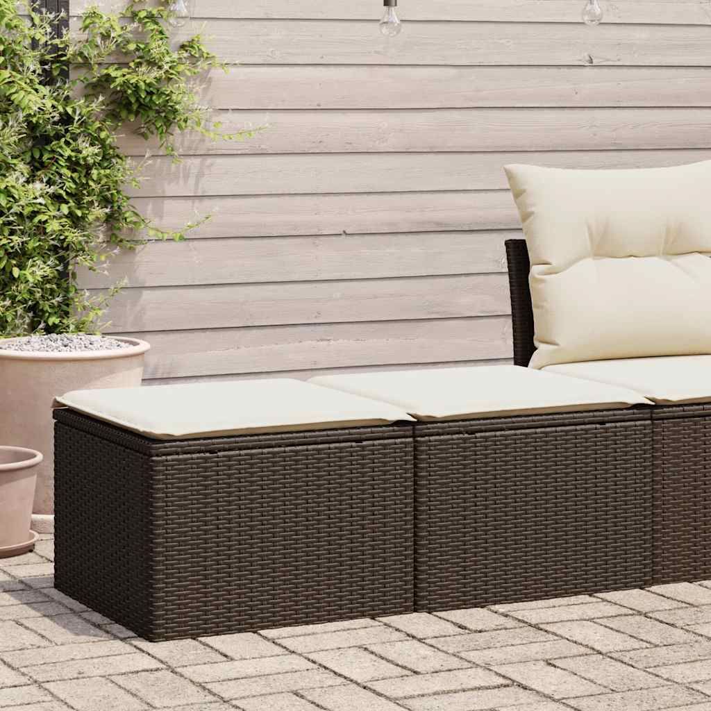 Maison Exclusive - 2-tlg. Garten-Sofagarnitur mit Kissen Braun Poly Rattan Akazie