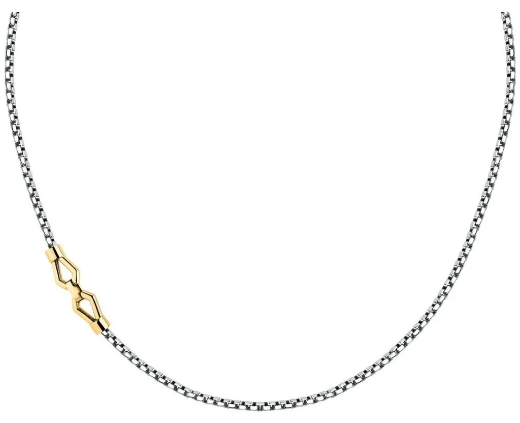Motown SALS88 Collier en acier bicolore pour homme design moderne 50cm