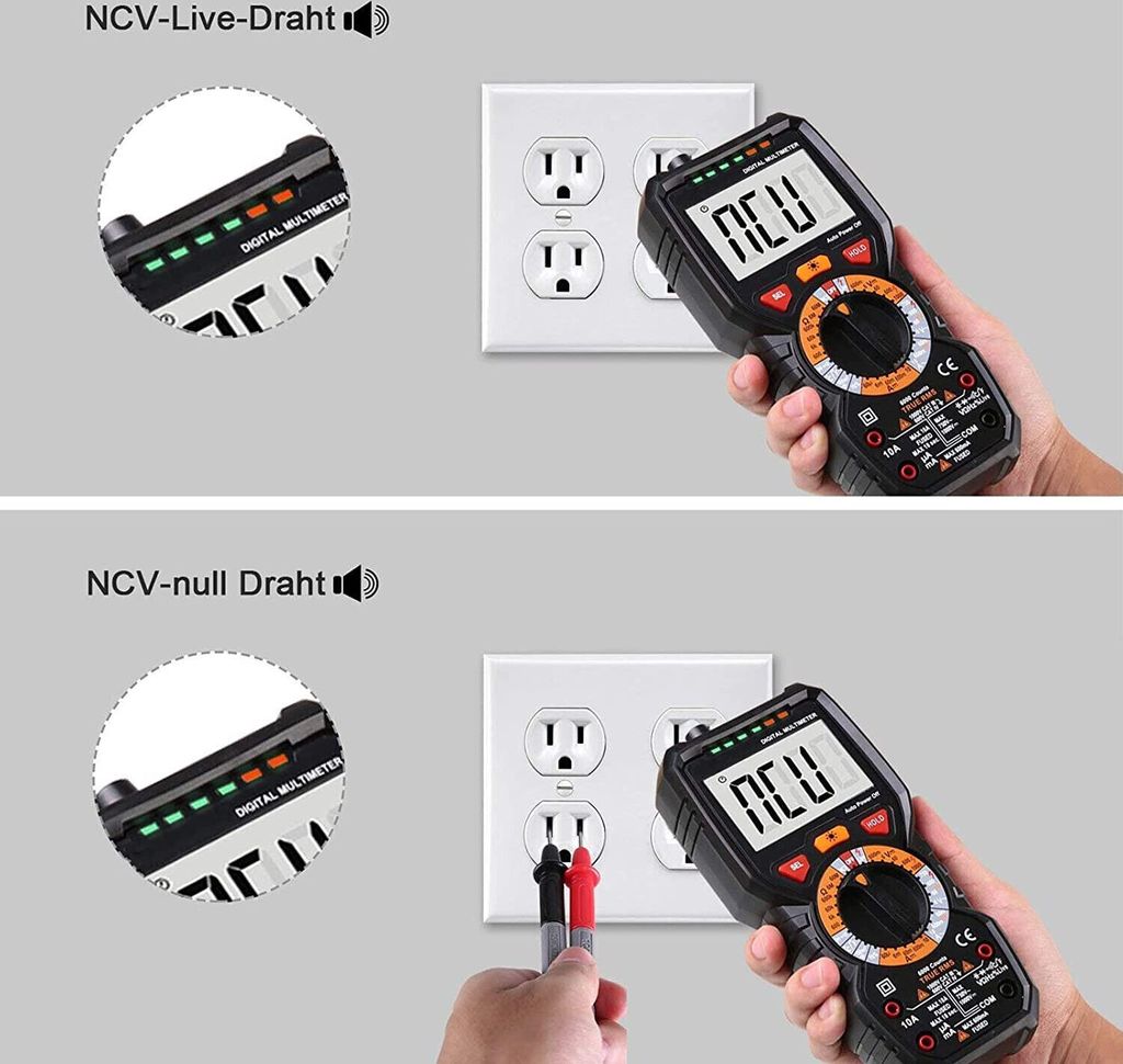 Digital Multimeter, Strommessgerät mit 6000 Counts, True Produktbild 4