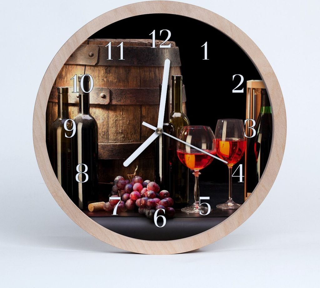 Holzuhr 30fi cm wanduhr - Weinfass