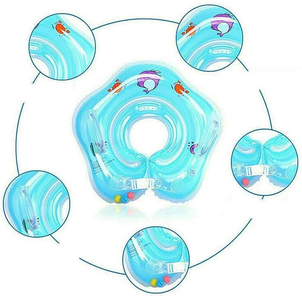 Baby Kid Schwimmen Hals Float Ring-Bad Sicherheit Aufblasbarer Kreis Schwimmring 