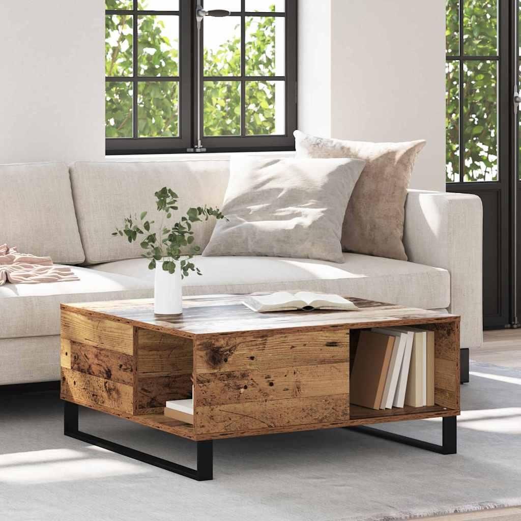 Design Couchtisch Altholz 80 x 80 x 36.5 cm Holzwerkstoff,Couchtische 2025 Neu85489