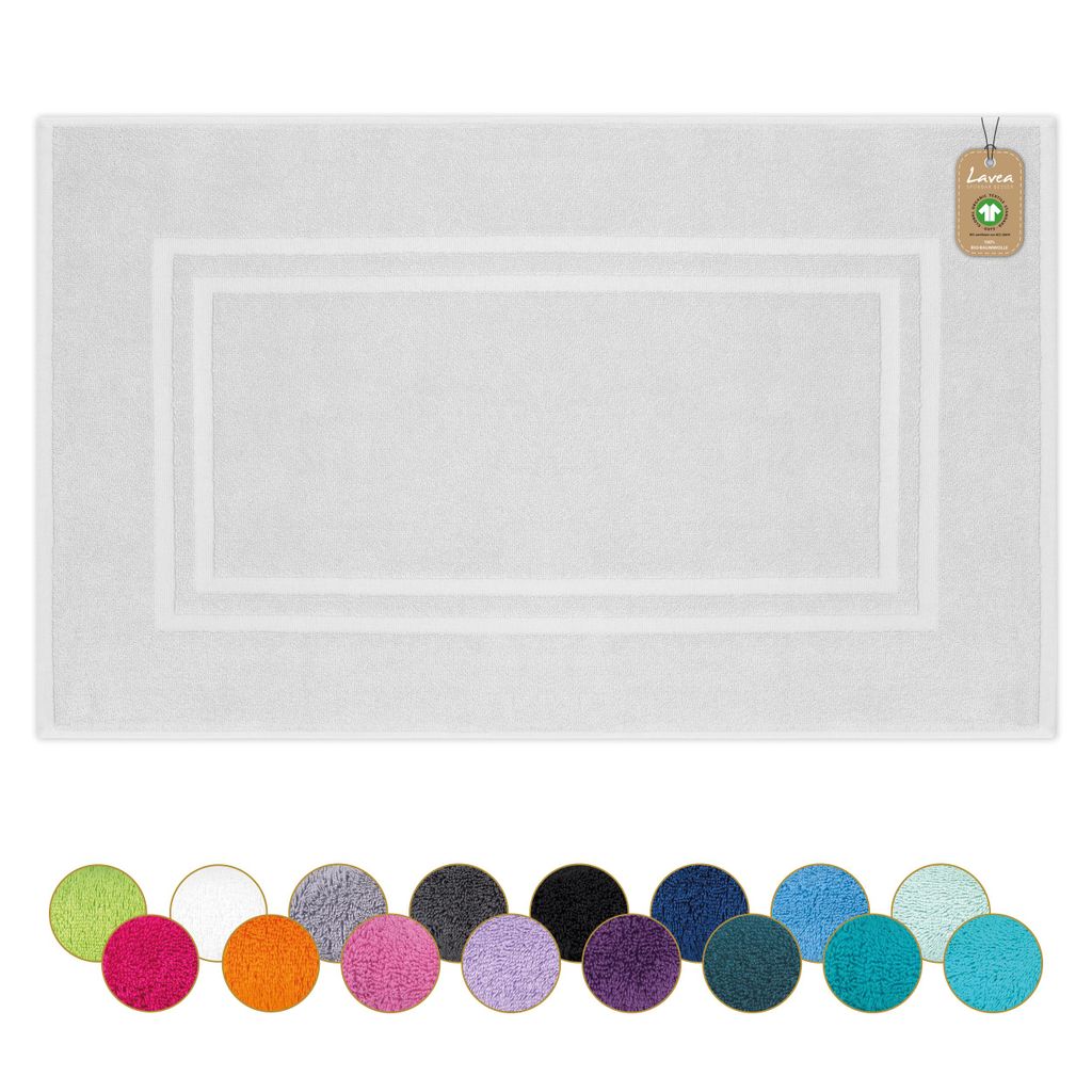 Lavea® Badematte 50x80 cm, Badezimmerteppich 100% Produktbild 