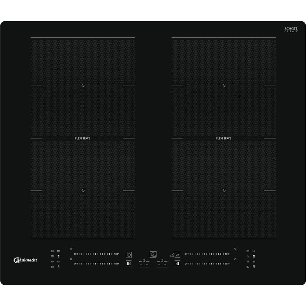 Bauknecht Glaskeramik-Kochfeld mit Induktion - BS 1260F NE Rahmenlos 60 cm