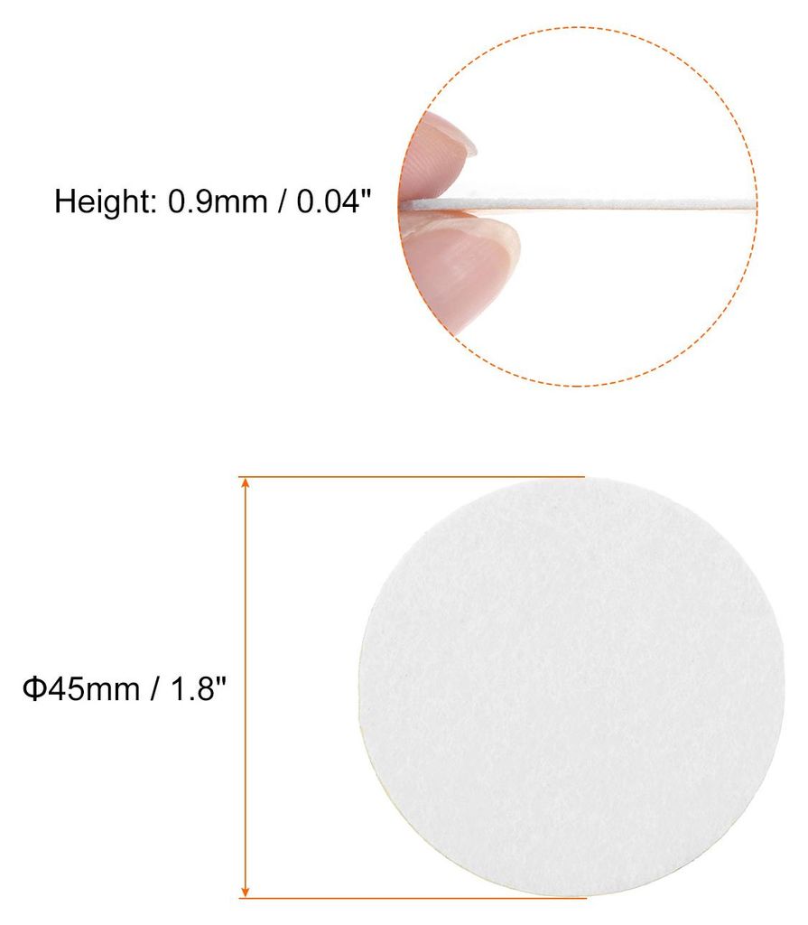 100 Stš¹ck Selbstklebende Filzkreise, 45mm 1,8" Round Adhesive Felt Circles aus Mini-Filzgleiter-Dekoration fš¹r Diy-N?harbeiten und Handwerksp...