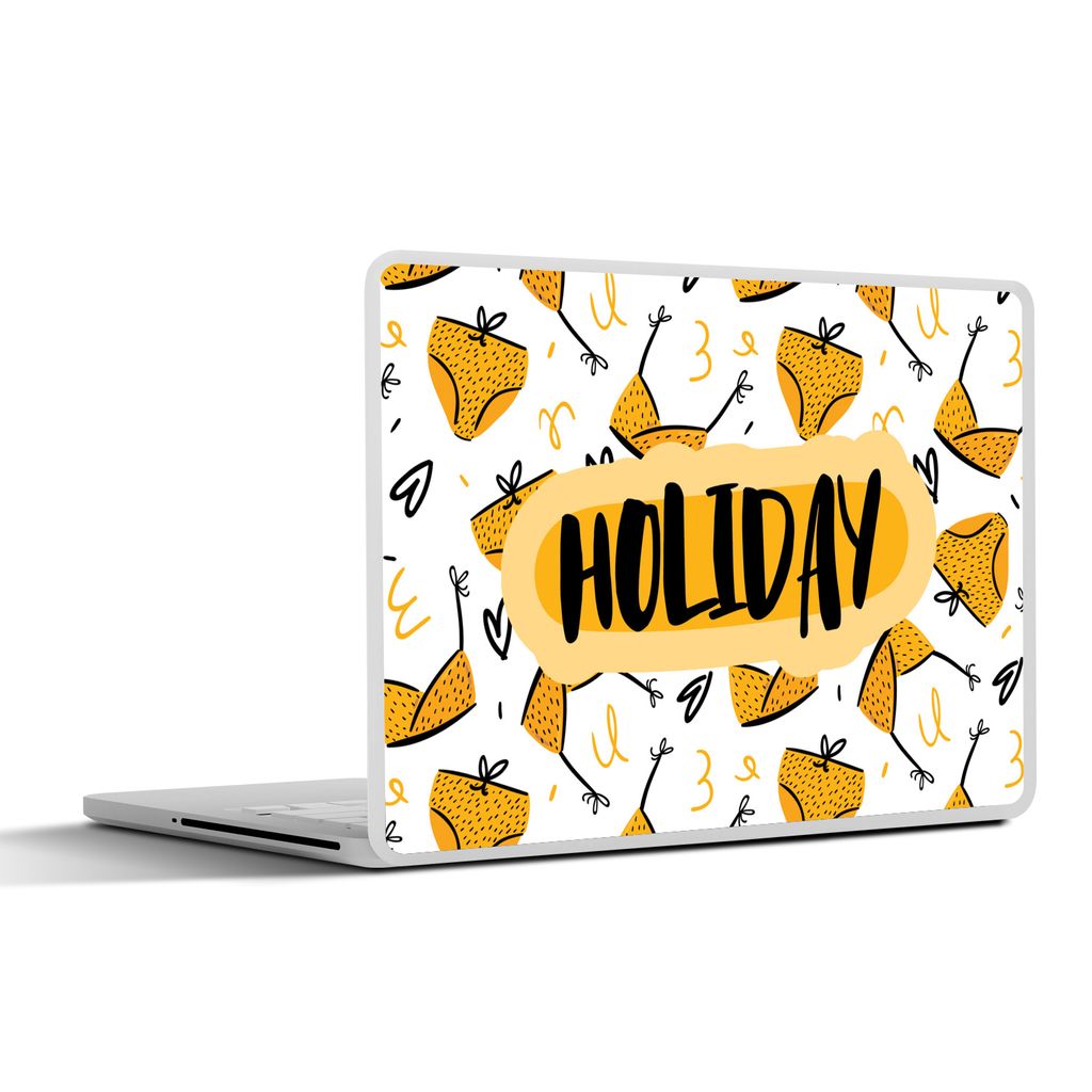 MuchoWow Laptop Aufkleber Sticker Cover Sommer - Gelb - Bikini 31x22.5 cm - Laptop-Deko