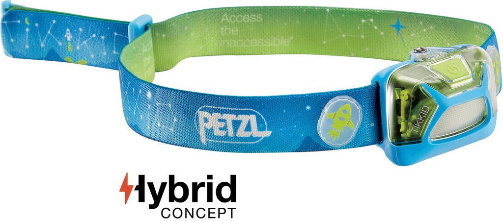Petzl TIKKID, Stirnband-Taschenlampe, Blau, IPX4, CE, Produktbild 