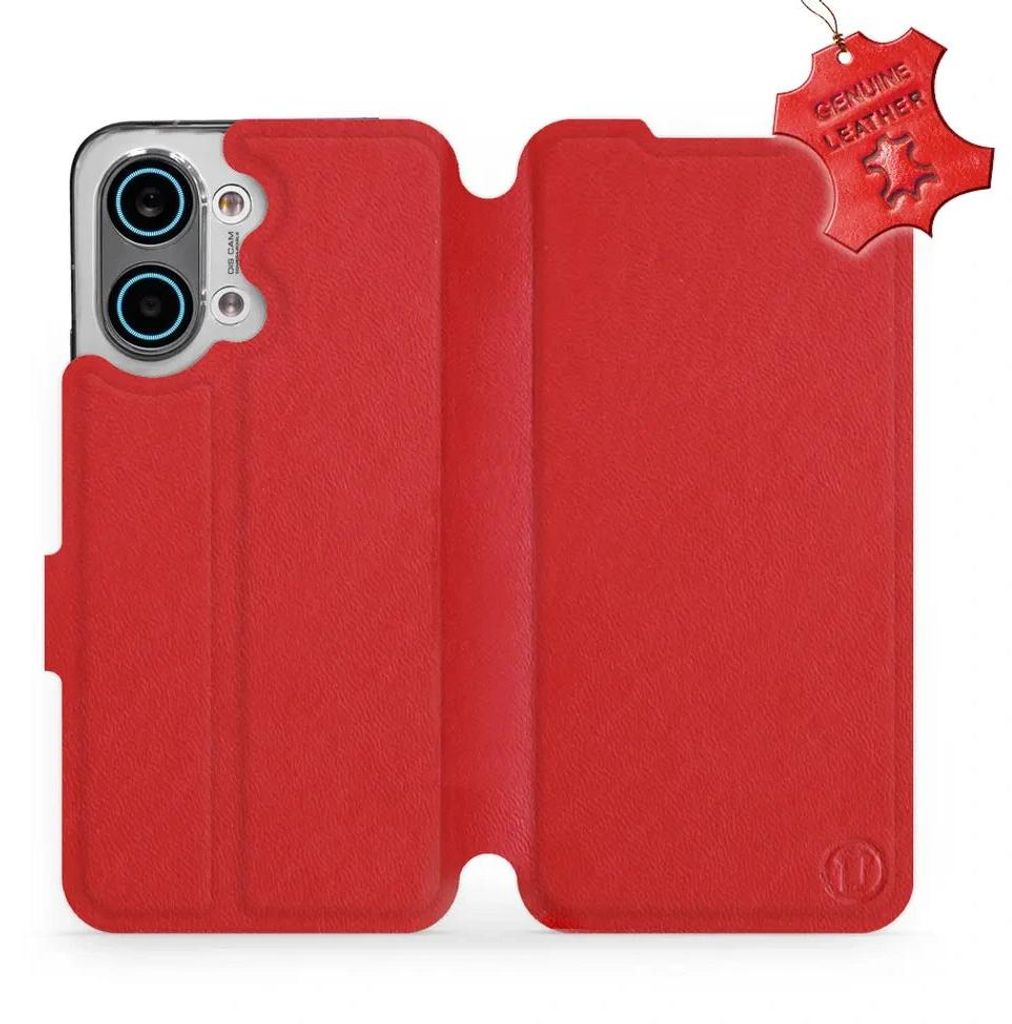Echtleder Handyhülle für Xiaomi POCO X8 Pro Max, Mobiwear Leather, Rot