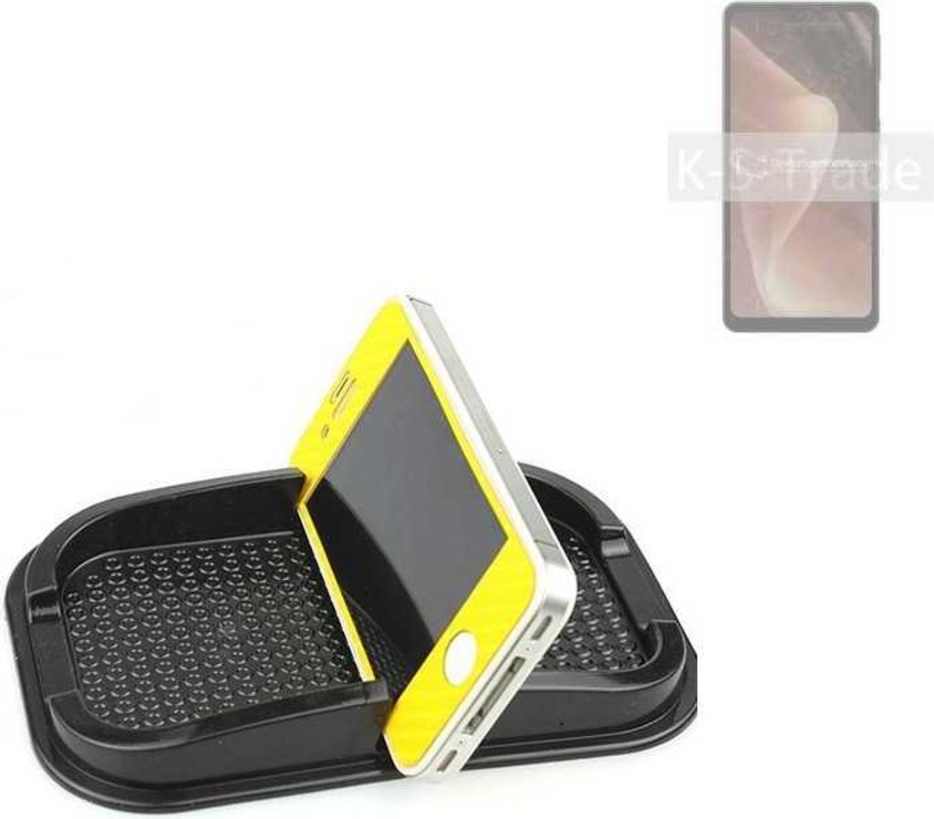 K-S-Trade Auto Anti Rutsch Matte Smartphone-Halter kompatibel mit Sharp Aquos Sense7 Plus Haft Pad Armaturenbrett Handy-Halterung Silikon