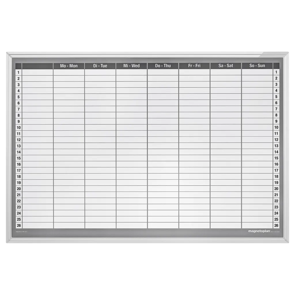 Planning Hebdomadaire Magnétique Magnetoplan L920xH625 - Surface Laquée
