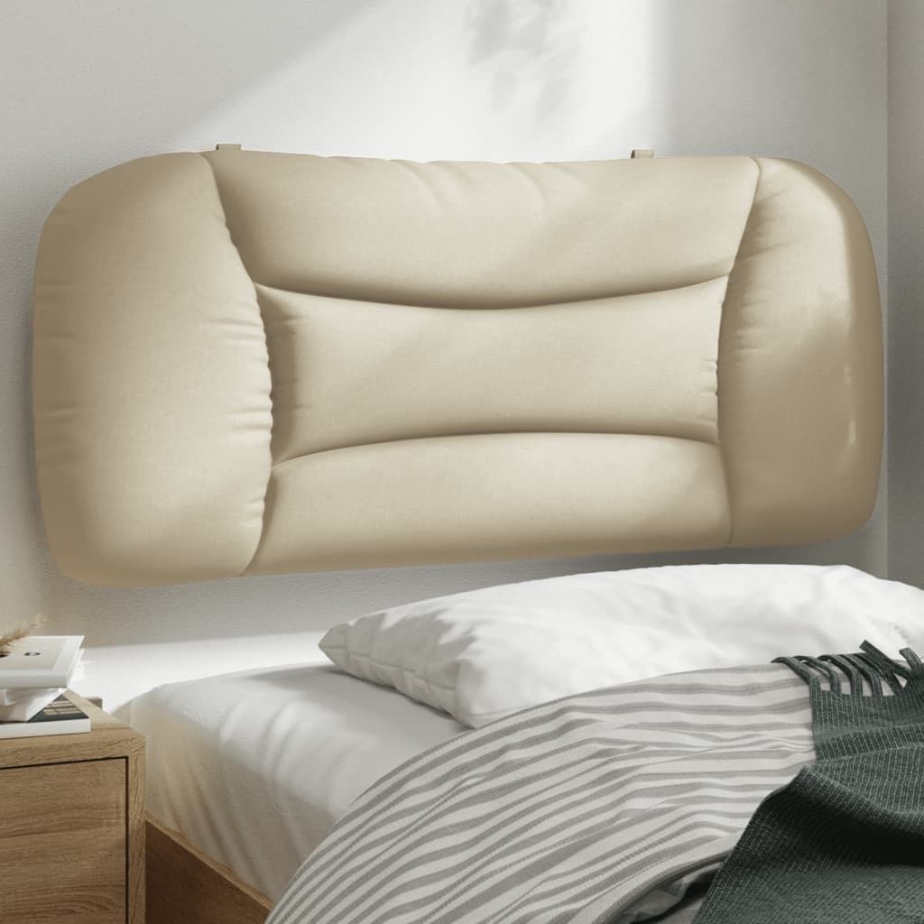 Kopfteil-Kissen Creme 90 cm Stoff 374542