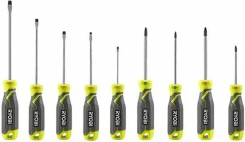 Jeu de tournevis magnétiques Ryobi pour bricolage domestique et atelier