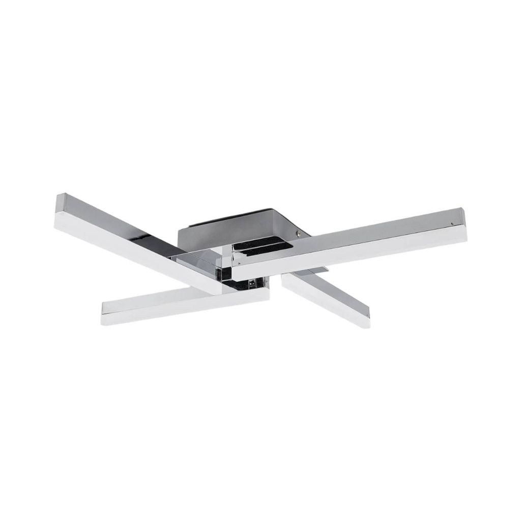Lindby LED-Deckenlampe Patrik, 59 cm, 4-flammig, chrom, IP44