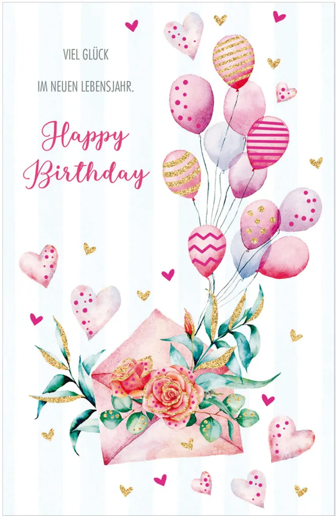 Carte de Vœux Anniversaire avec Enveloppe Susy Card Wish and Bloom Chic