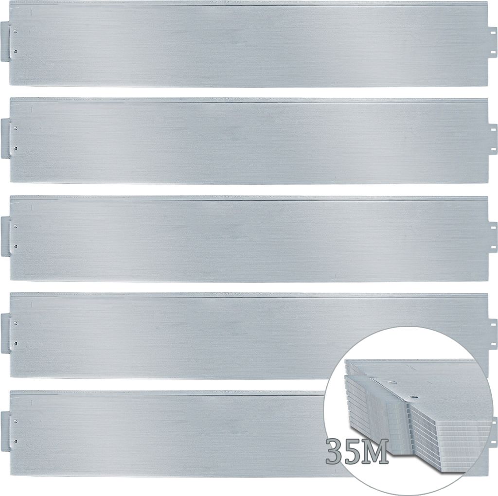 VINGO Rasenkante 35m 100x18cm Metall Beetumrandung verzinkt Produktbild 