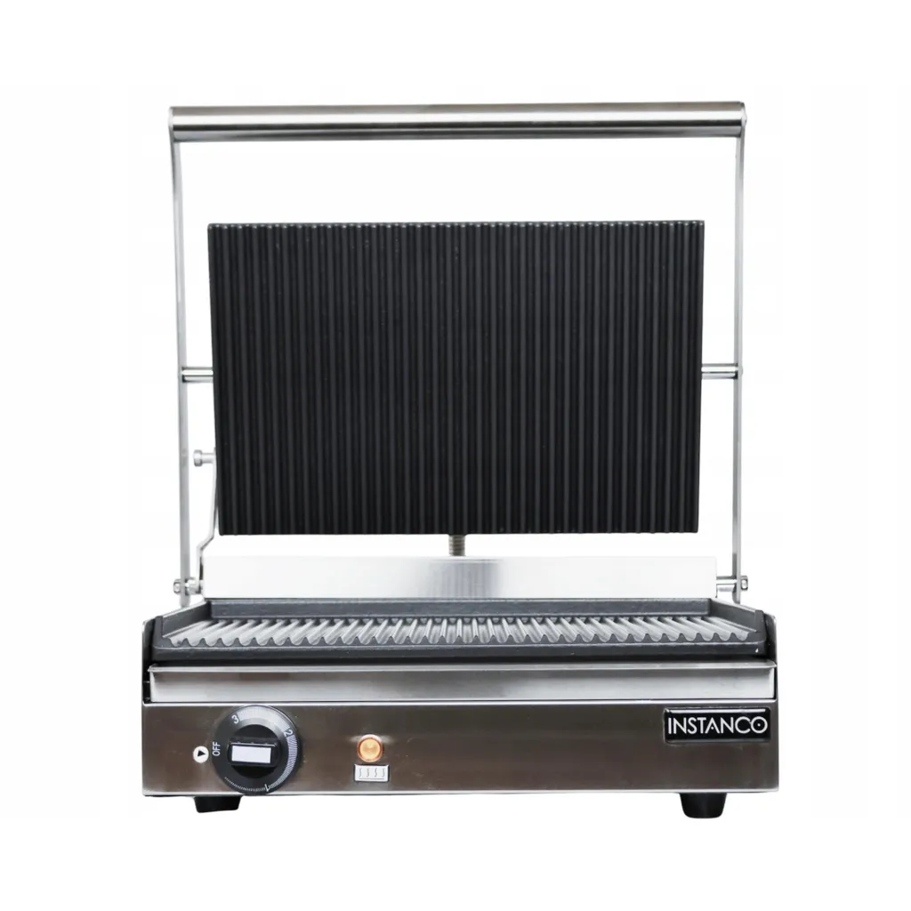 Appareil à Panini professionnel Instanco en fonte et inox pour snack