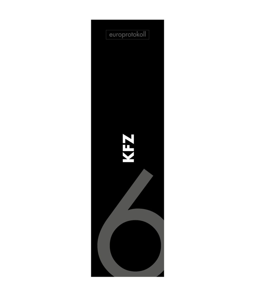 europrotokoll Rückenschild 'Kfz' für DIN A4 Ordner, beschriftetes Einsteckschild im Format 53 x 186 mm, passend für 8 cm Ordner mit Einstecktaschen