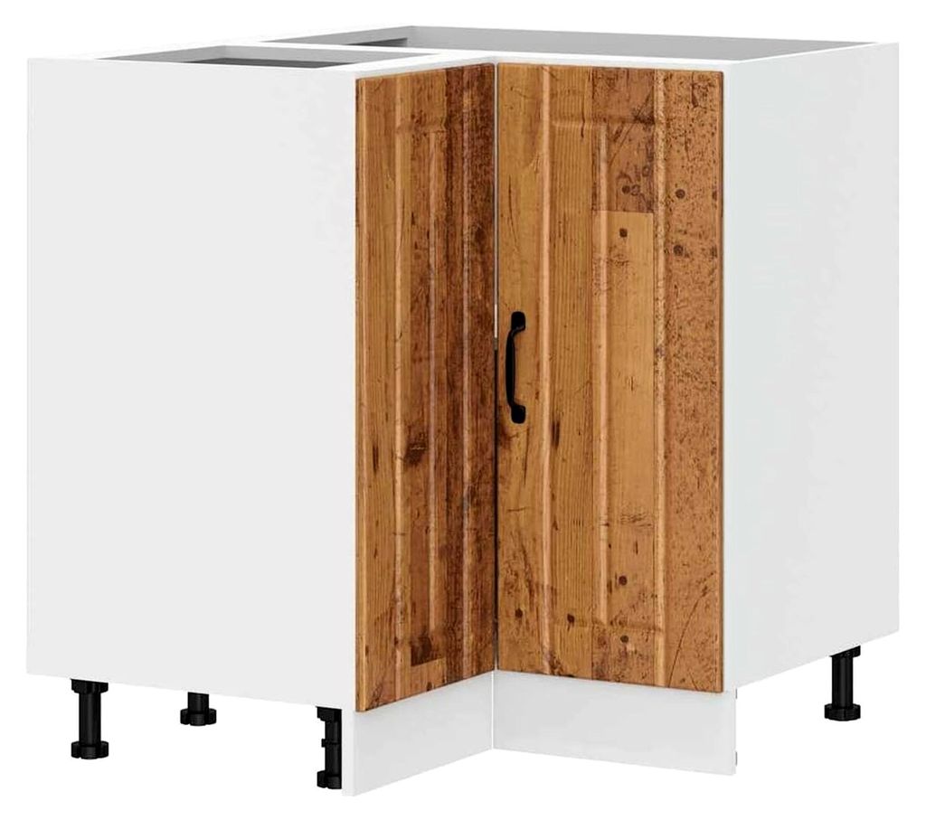 Küchen-Eckunterschrank Lucca in Altholz-Optik aus Holzwerkstoff