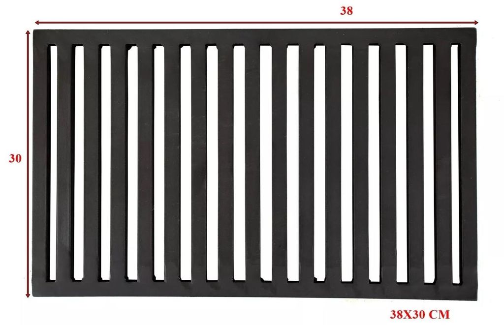Grille de cheminée acier 38x30 cm, épaisseur 16 mm – pour Image du produit 