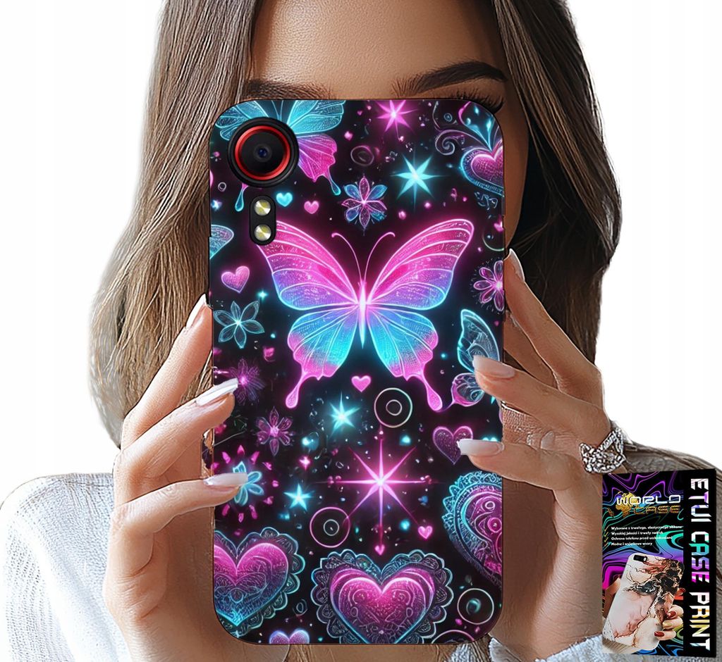 Fall Für Samsung Galaxy Xcover 5 - Bunte Schmetterling Herz Mode Designs Fall