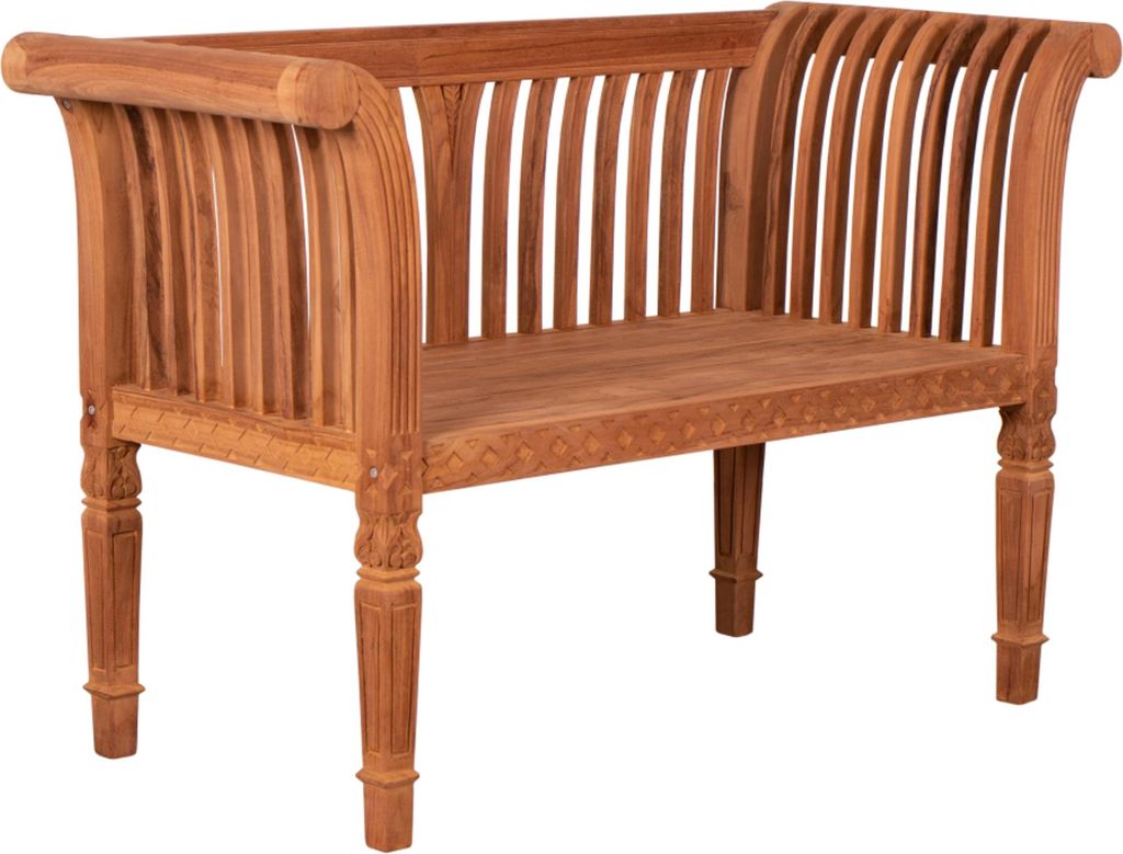 Gartenbank Newport Teak 130 cm 2-Sitzer Massivholz Produktbild 