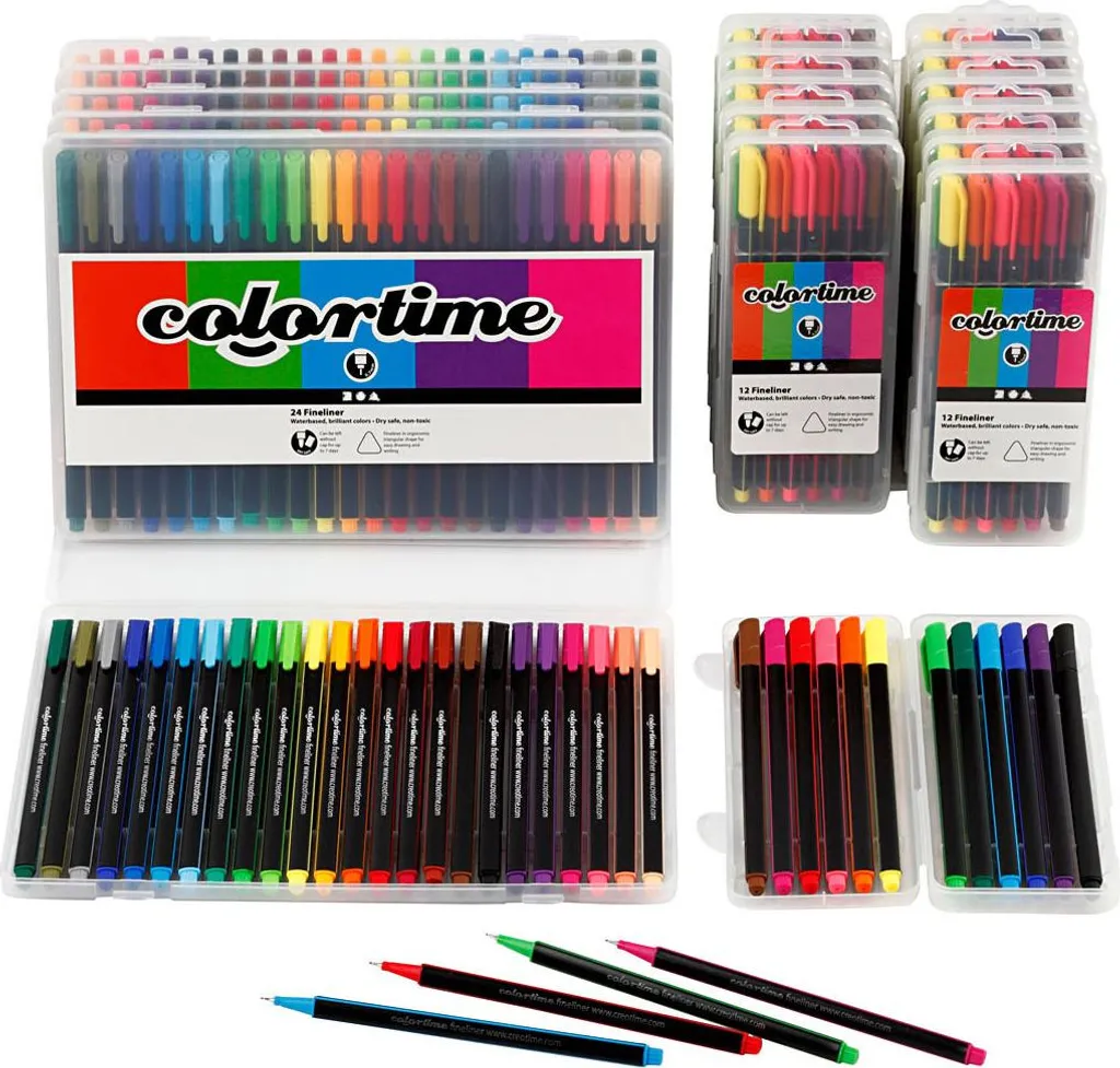 Feutres de précision Colortime pour Bullet Journal et mandalas 18 pcs