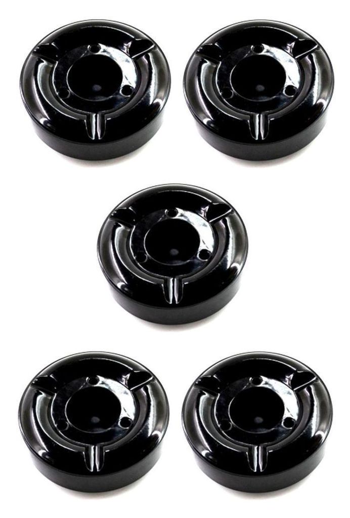 5er Set Aschenbecher schwarz Melamin Sturmaschenbecher Produktbild 