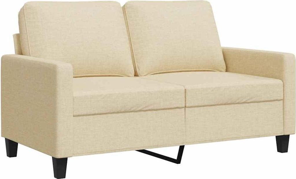 vidaXL 2-Sitzer-Sofa Creme 120 cm Stoff