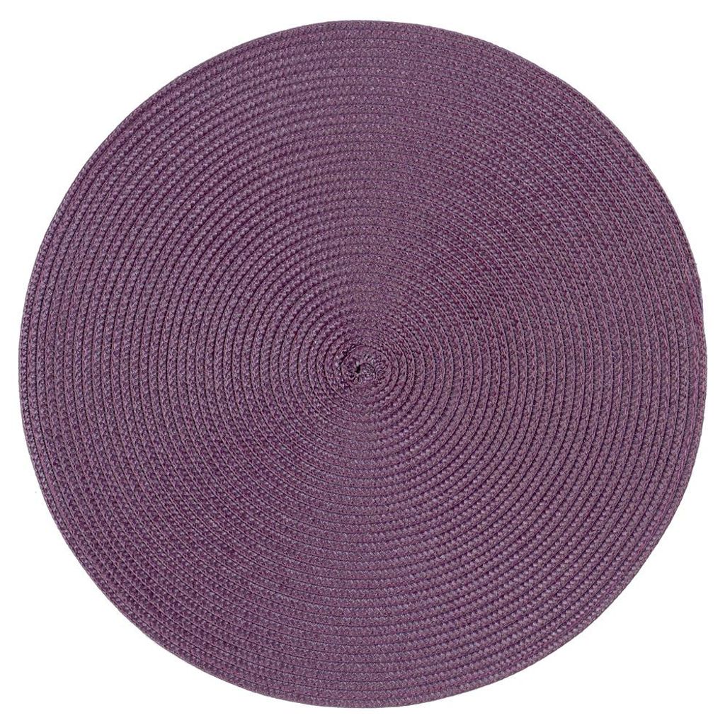 Platzset Polypro Aubergine rund ca. 35 cm Ø abwaschbar Produktbild 