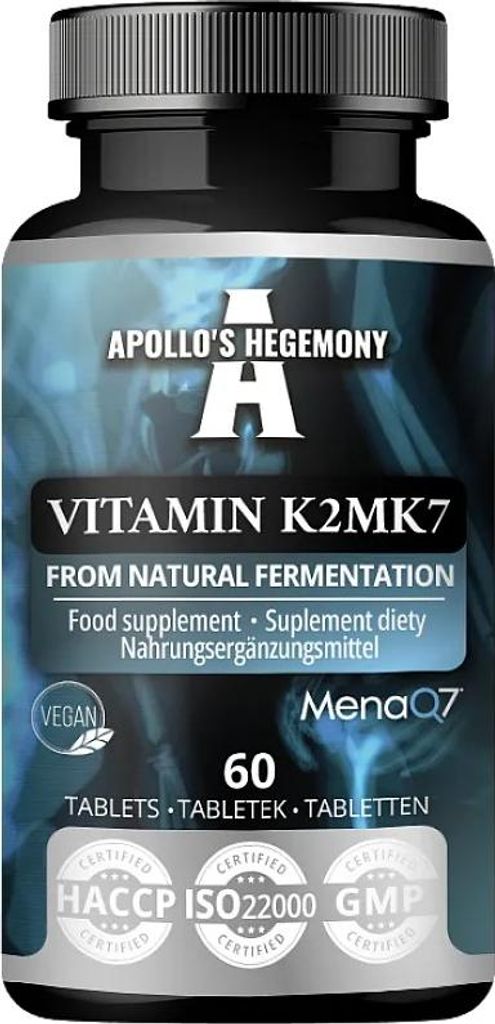 Vitamin K2 MK7 60 vegane Tabletten - 100 μg pro Portion